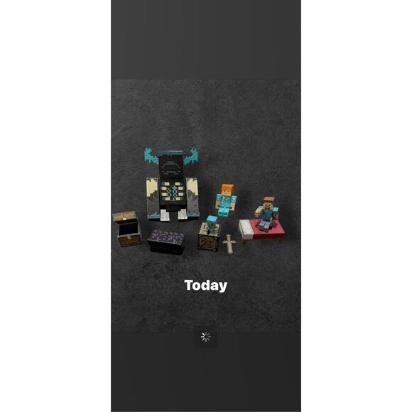 Mattel Minecraft Character Figures 4-Pack, Self-Standing  Mattel Minecraft Fifures And Building Blocks Action Figure Playset